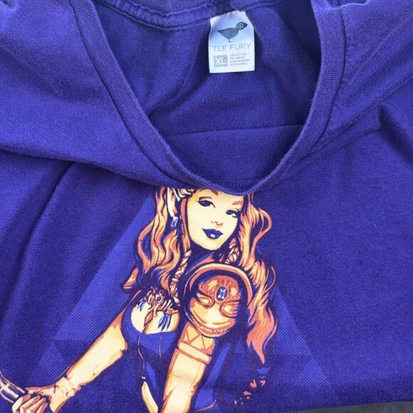 Teefury The Legend Of Zelda Princess Zelda Purple T-Shirt Women's XL - Picture 3 of 4